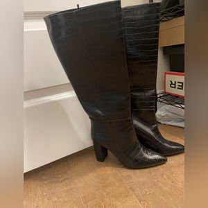 H&M croc embossed boots